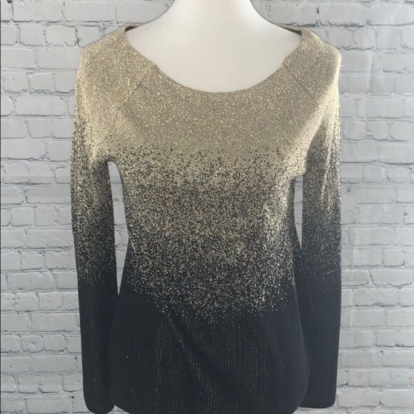White House Black Market Tops - 🌺White House Black Market Gold/Blk Ombré Top Sm